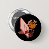 Badge Rond 5 Cm Basket-ball 2 (Devant & derrière)