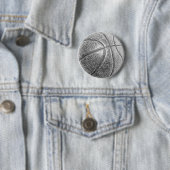 Badge Rond 5 Cm Basket-ball avec effet crayon (En situation)