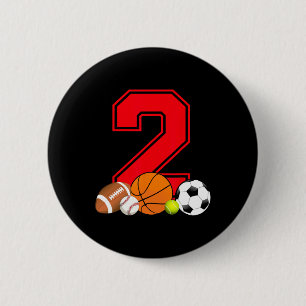Badge Rond 5 Cm Basket-ball de baseball de 2 ans Bir de baseball