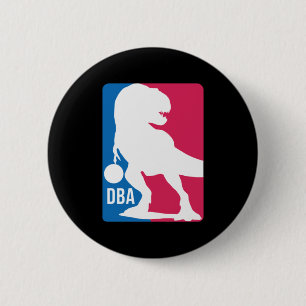 Badge Rond 5 Cm Basket-ball Dinosaur amusant