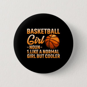 Badge Rond 5 Cm Basket-ball fille définition panier balle femme sp