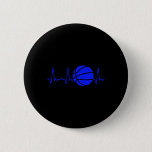Badge Rond 5 Cm Basket-ball Heartbeat 3
