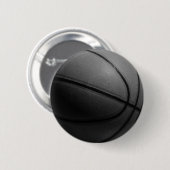 Badge Rond 5 Cm Basket-ball noir et blanc (Devant & derrière)