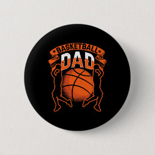 Badge Rond 5 Cm Basket-ball Papa Joueur Coach Match Équipe Père Da