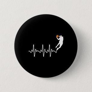 Badge Rond 5 Cm Basket-Ball Pour Homme Joueuse Coach Basketb