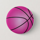 Badge Rond 5 Cm Basket-ball rose (Devant)
