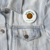 Badge Rond 5 Cm Basket-ball - Vert (En situation)