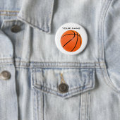 Badge Rond 5 Cm Basket-ball Votre nom (En situation)