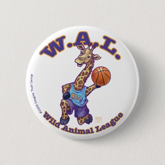 Badge Rond 5 Cm Basket-ball WAL (Devant)