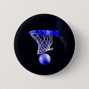 Badge Rond 5 Cm Basket bleu