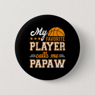 Badge Rond 5 Cm Basket Mon Joueur Favori M'Appelle Papaw
