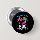 Badge Rond 5 Cm Basket ou Bows Mimi vous aime Révéler le genre (Devant & derrière)