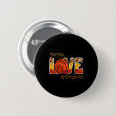 Badge Rond 5 Cm Basket Pour L'Amour Du Jeu (Devant & derrière)