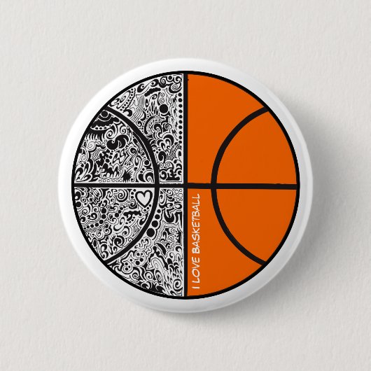 Badge Rond 5 Cm Basket tribal (Devant)
