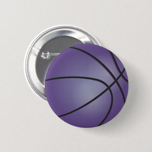 Badge Rond 5 Cm Basket violet (Devant & derrière)