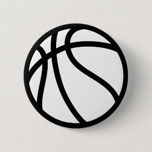 BADGE ROND 5 CM BASKETBALL