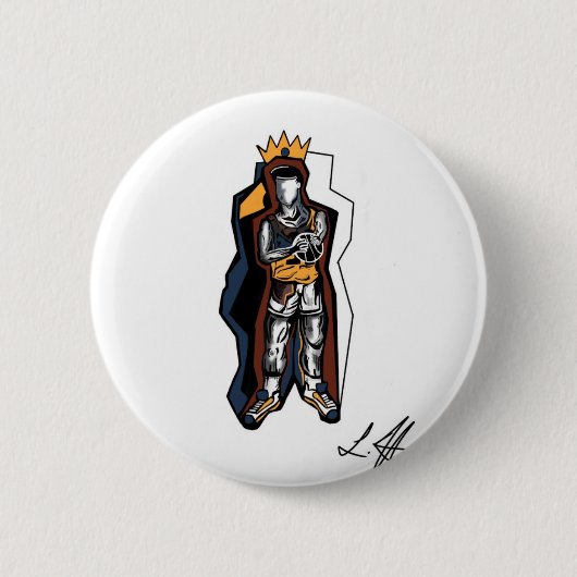 Badge Rond 5 Cm Basketball Allstar (Devant)