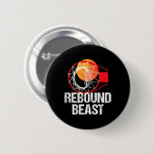 Badge Rond 5 Cm Basketball Court Amusement Rebound Beast Player Ca (Devant & derrière)