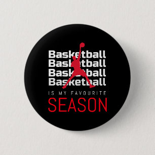 Badge Rond 5 Cm Basketball Est Ma Saison Favorite Dunk