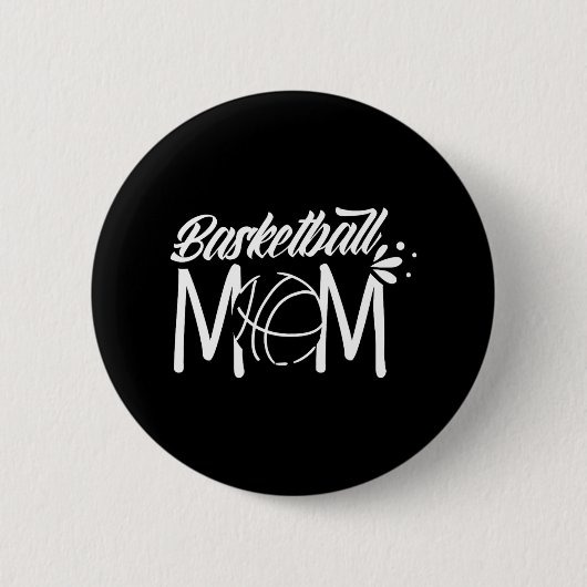 Badge Rond 5 Cm Basketball Maman Coach Joueur de l'équipe Match Mè (Devant)
