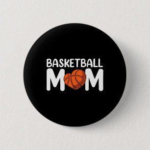Badge Rond 5 Cm Basketball Maman Coach Joueur Match Équipe Mère Mo