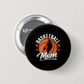 Badge Rond 5 Cm Basketball Maman Coach Match Joueur Équipe Mère Mo (Devant & derrière)