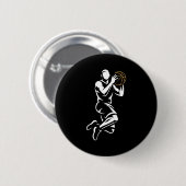 Badge Rond 5 Cm Basketball Player  (Devant & derrière)