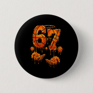 Badge Rond 5 Cm Basketball pour enfants 67 soixante-sept mème drôl