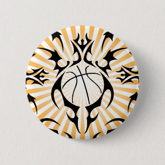 Badge Rond 5 Cm basketball. tribal.