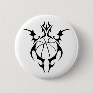 Badge Rond 5 Cm basketball. tribal.