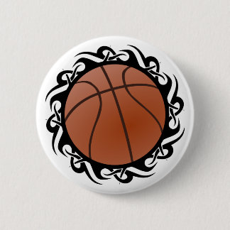 Badge Rond 5 Cm basketball. tribal.