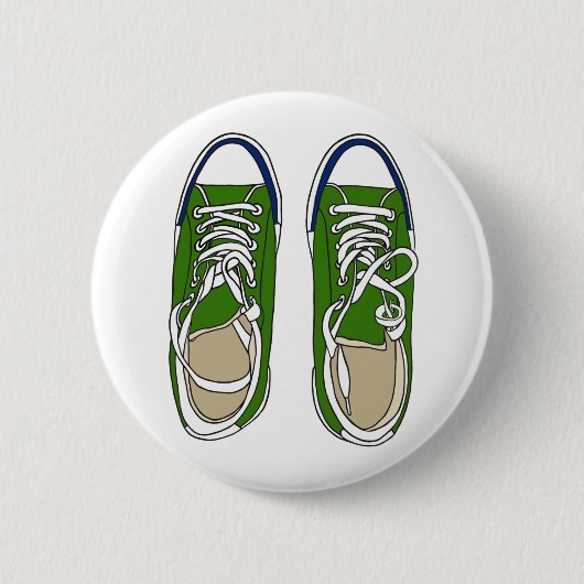 Badge Rond 5 Cm Baskets verts (Devant)