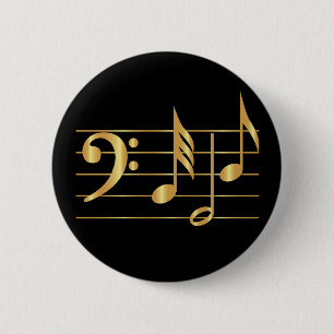 Badge Rond 5 Cm Bass clef