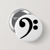 Badge Rond 5 Cm Bass clef (Devant & derrière)