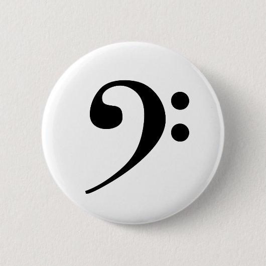 Badge Rond 5 Cm Bass clef (Devant)