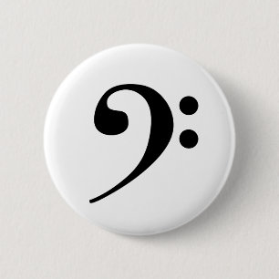 Badge Rond 5 Cm Bass clef