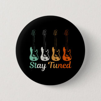Badge Rond 5 Cm Basse Bassistance Basse Guitare Musicien Funny
