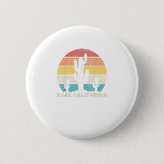 Badge Rond 5 Cm Basse Californie Cactus Vintage Retro Desert Souve