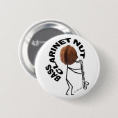 Badge Rond 5 Cm Basse Clarinet (Devant & derrière)