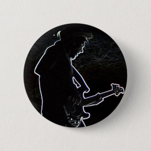 Badge Rond 5 Cm basse de guitare de musique