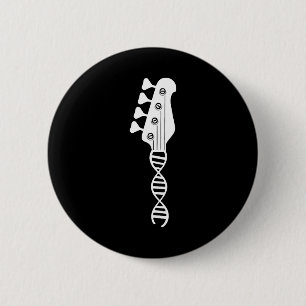 Badge Rond 5 Cm Basse Guitare Joueur Baider
