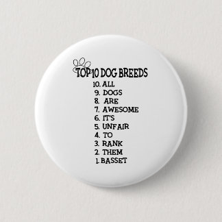 Badge Rond 5 Cm basset de rang de chien