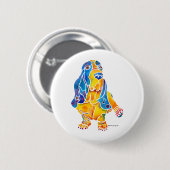 Badge Rond 5 Cm Basset Hound (Devant & derrière)