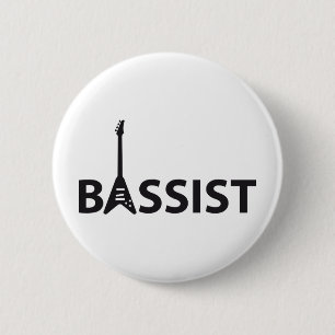 Badge Rond 5 Cm Bassiste
