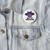 Badge Rond 5 Cm Bat À L'Os Drôle Animal Pun (En situation)