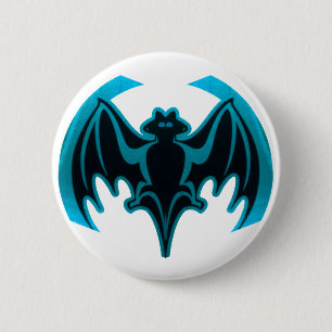 Badge Rond 5 Cm Bat Cyan Le MUSÉE Zazzle Cadeaux