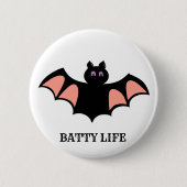 Badge Rond 5 Cm Bat d'Halloween (Devant)