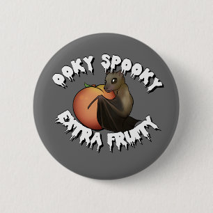 Badge Rond 5 Cm Bat Éffrayant Ooky