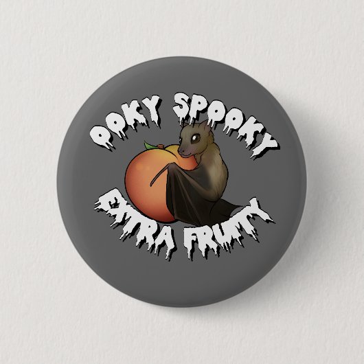 Badge Rond 5 Cm Bat Éffrayant Ooky (Devant)