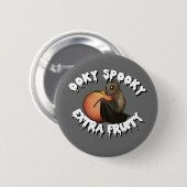 Badge Rond 5 Cm Bat Éffrayant Ooky (Devant & derrière)